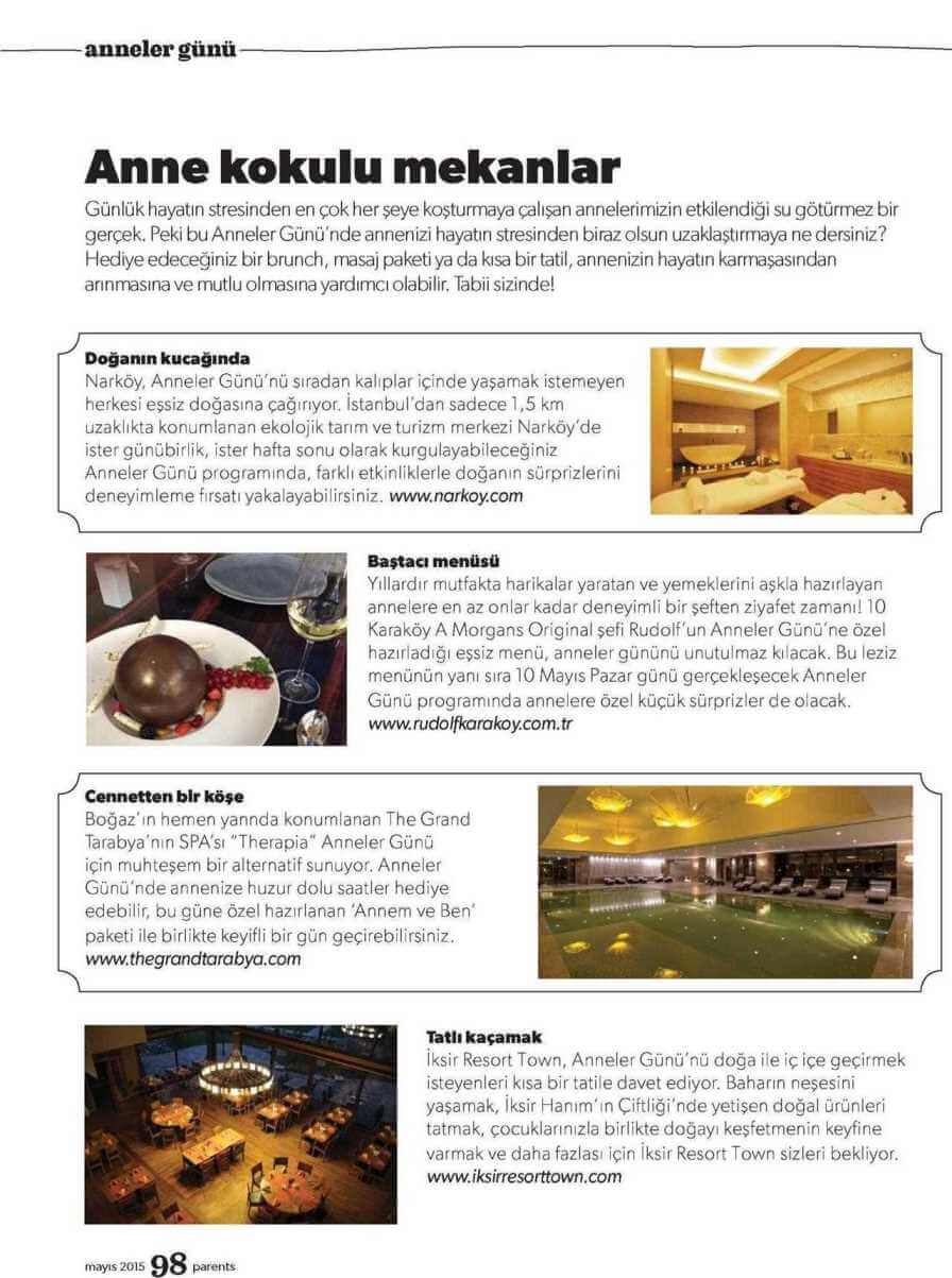 Basında İksir Resort Town Kastamonu Oteli Parents Dergisi 01 - 05